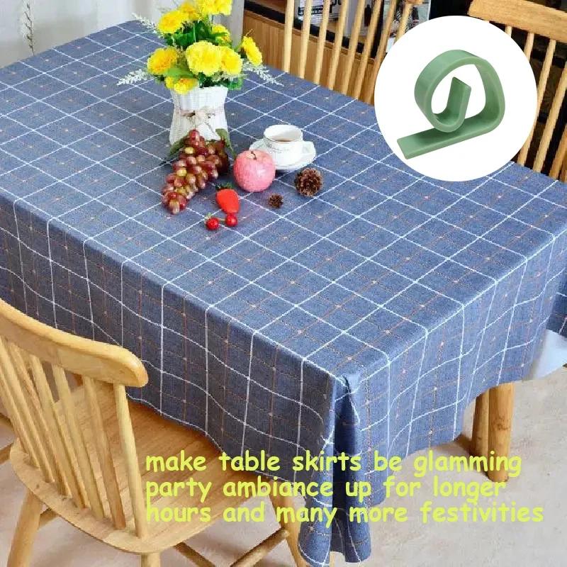 2025 New 8Pcs/set Fashion Decorative Small Reused Plastic Table Cover Cloth Clamps The Picnic Tablecloth Clips