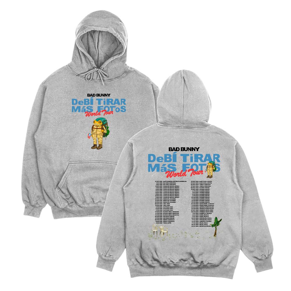 Rapper Bad Bunny Hoodies Debí Tirar Más Fotos Album Tour 2026 Graphic Pullover Men Women Fleece Pullover Fall Fashion Sweatshirt