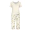 Damen Pyjama-Set mit Aufdruck, kurzärmelig - Lässiges zweiteiliges Nachtwäsche-Set mit Hose