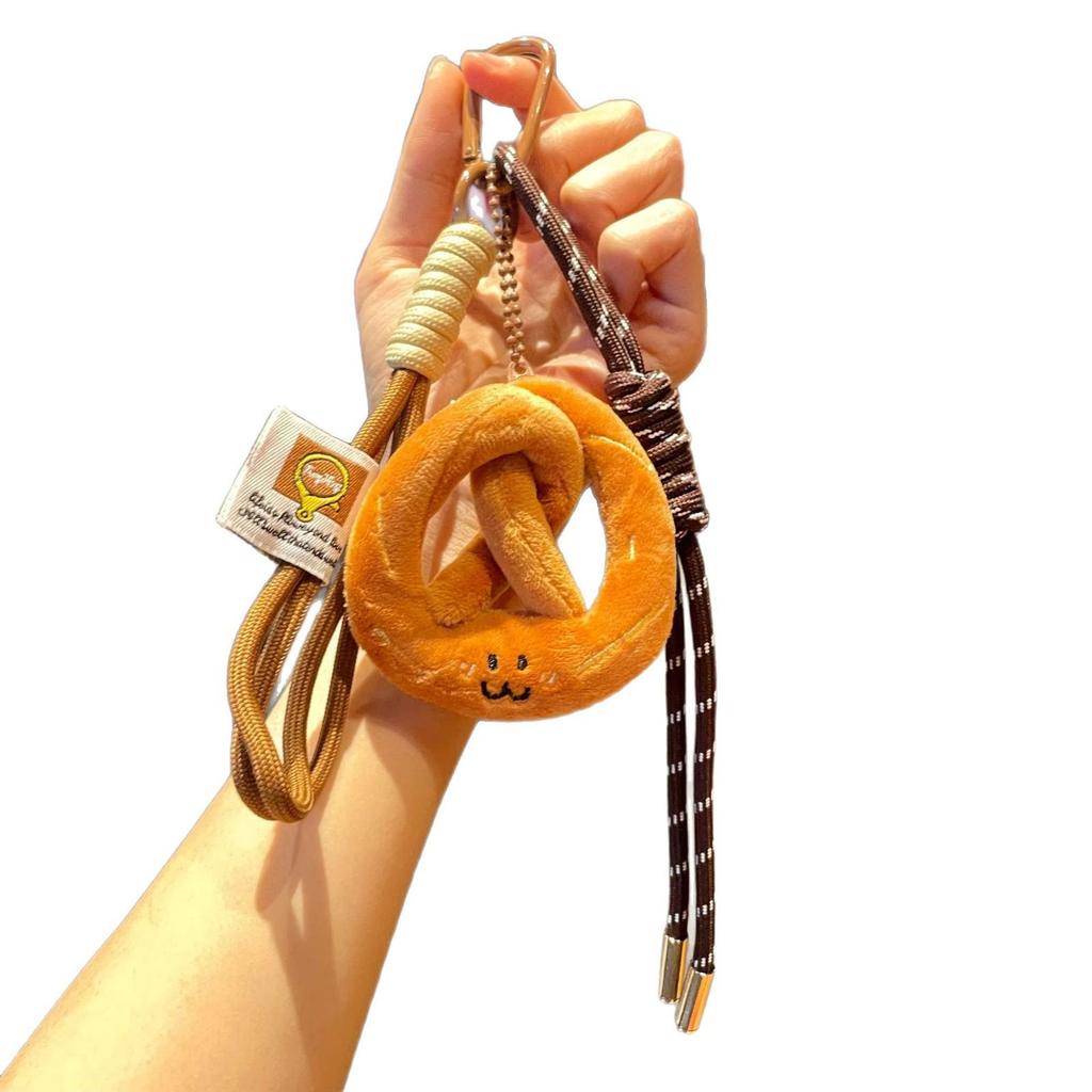 Miu Series 3D Bread Plush Doll Keychain Pendant - Car & Bag Accessory
