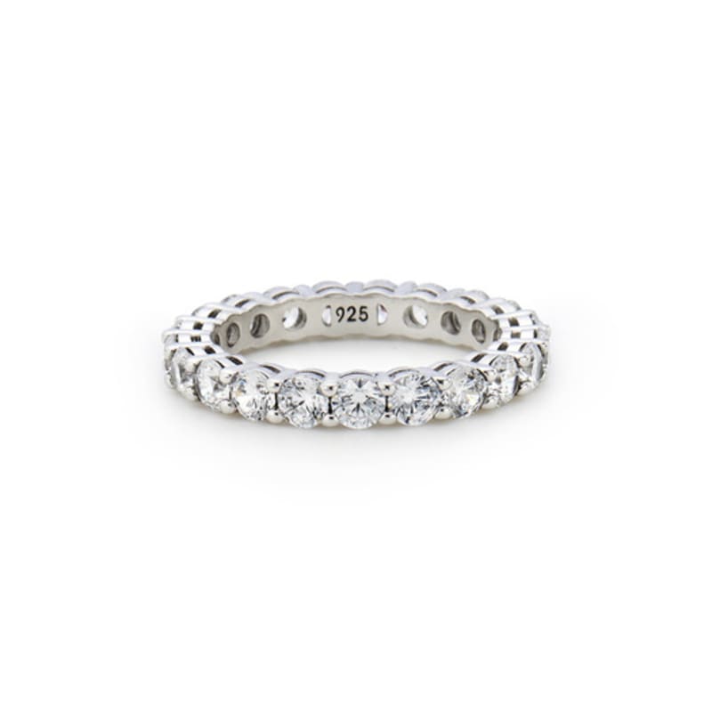 Hyeres-lor Essence Silver (W) Classic Tennis Ring 3.0mm White HL4R42411W9