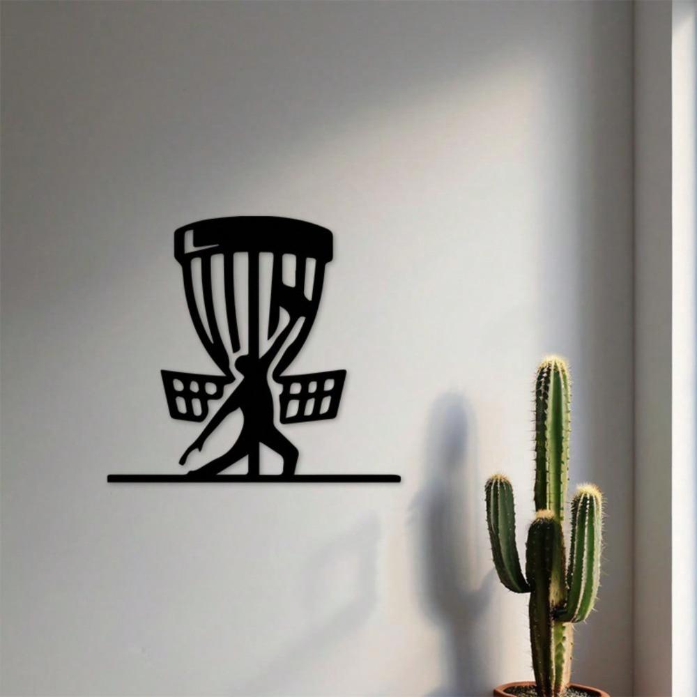 Metal Wall Art Indoor Outdoor Decor Matte Black Sports Theme Golf Kids Room Gift