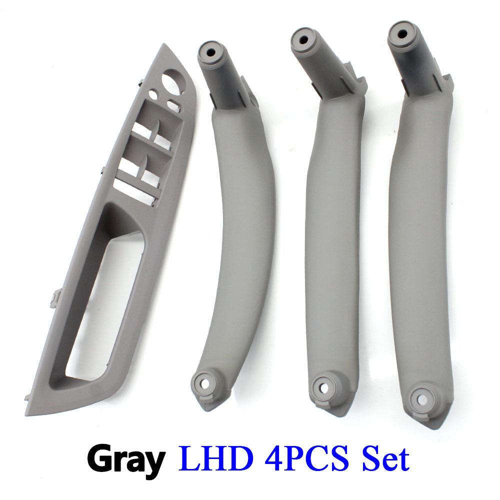 4PCS Kit LHD RHD Inner Driver Door Window Switch Armrest Cover Pull Handle Replacement For BMW X5 X6 E70 E71 E72 2007-2013