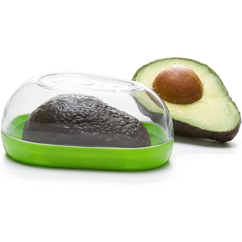 1pc Avocado Food Storage Box Space Saving Plastic Fruit Container for Kitchen Crisper Vegetable Organizer,Outdoor accessories