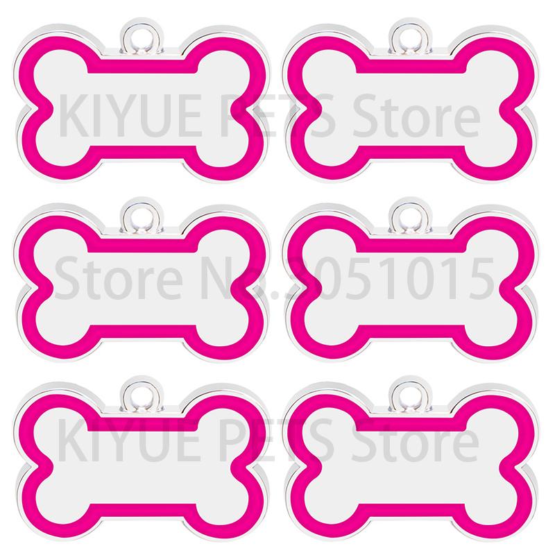 Wholesale 20Pcs Bone Dog ID Tag For Dogs Anti-lost Dog Tag Engraved Pet Name Phone Number ID Tags NamePlate Pendant