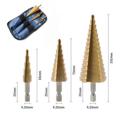 4-12mm 4-20mm 4-32mm HSS Kegelboor Set Trappenboor Set