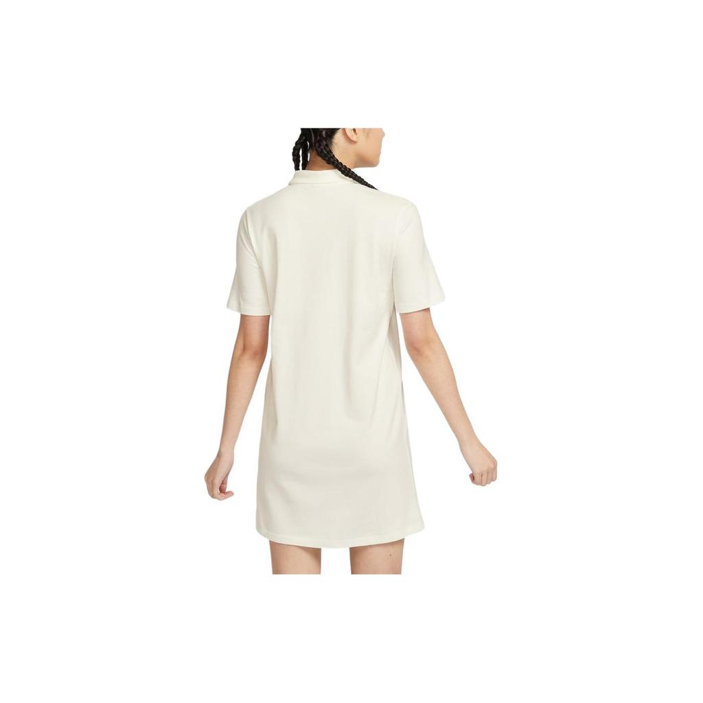 New Nike Sportswear Short Sleeved Dress Women's Sail White HJ3949-133