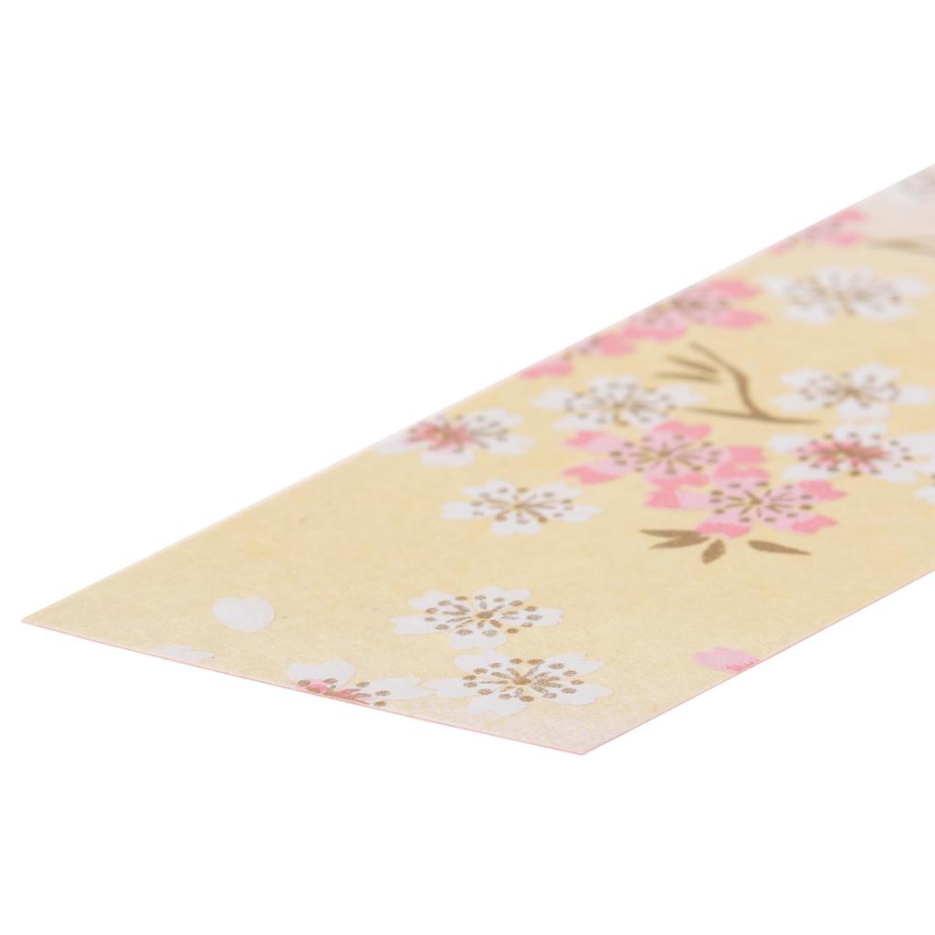 Kawasumi Washi Yuzen Washi Lesezeichen Kirschblüten-Design Schablonengefärbt (6 Blätter) -
