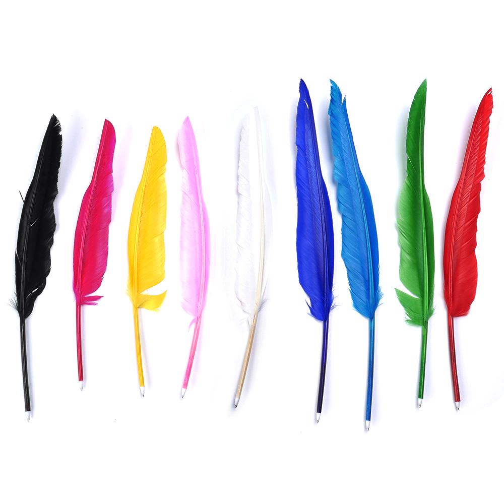 0.5mm 12colors Retro Feather Ballpoint Pen European Style Writing Pen Plush Feather Pen Novelty Stationery School Office Supplie