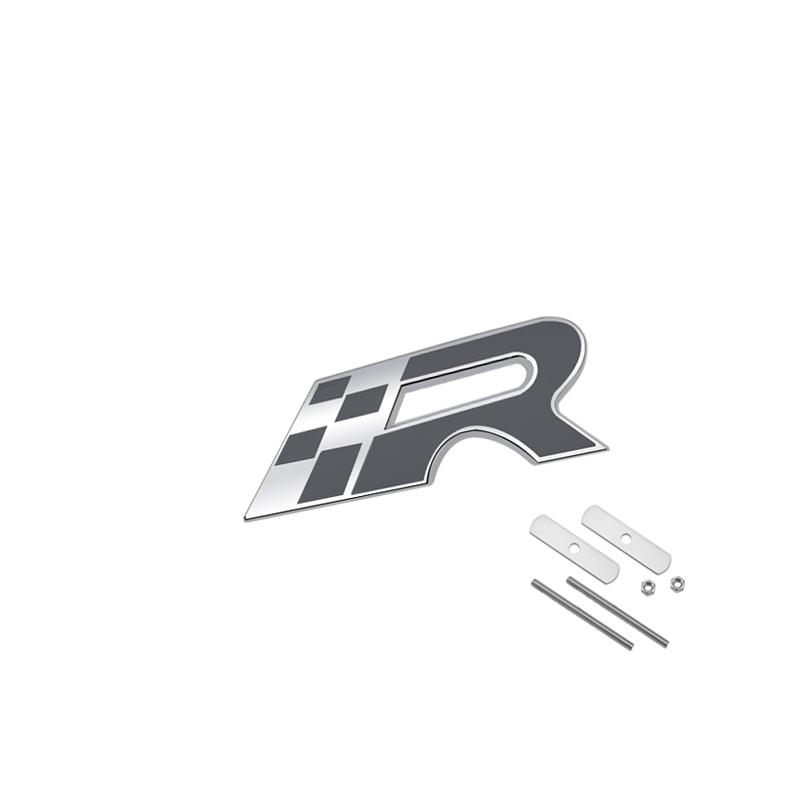 gycsn9 Car Front Grille Hood Rear Trunk Sticker R Emblem Badge For Racing Ibiza Leon E-racer Ateca Formentor Alhambra Exeo Altea Ateca