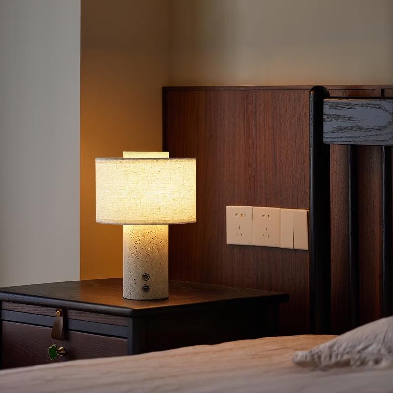 Dream Bubble Yellow Travertine Table Lamp