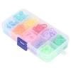 100Pcs Knitting Stitch Marker Counter Crochet Locking Needle Clip with Storage Case 10 Colors