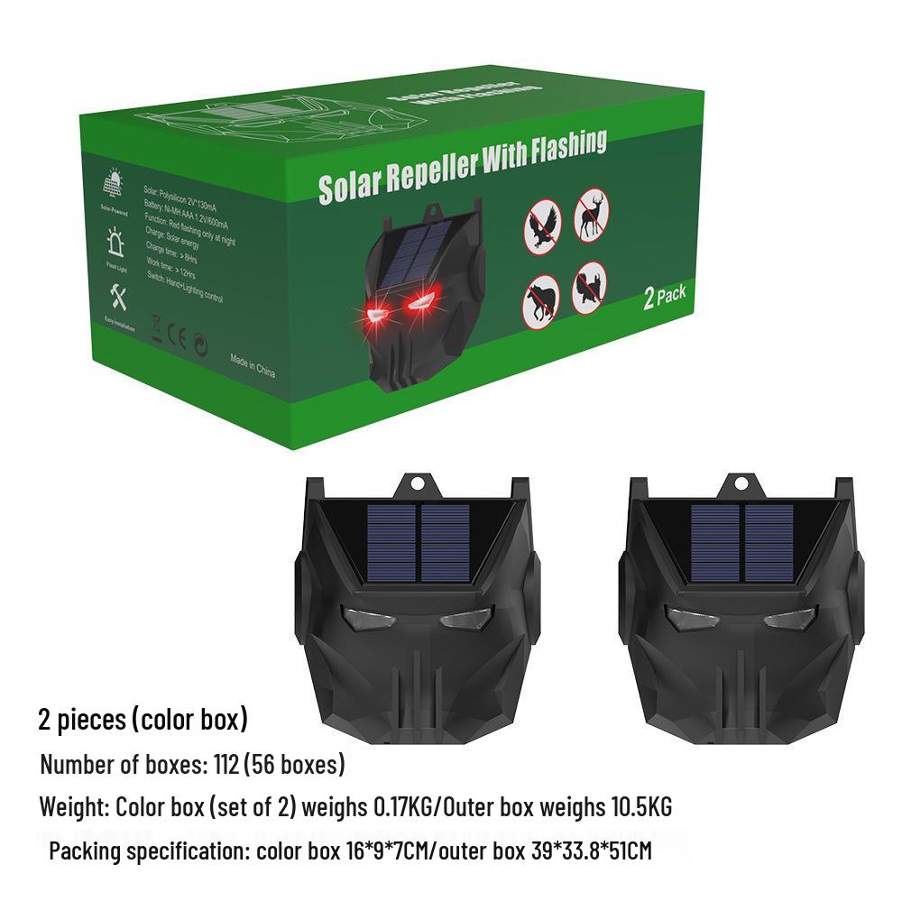 Solar-Powered Red Light Repellent for Rabbits, Wolves, Bears, Deer, and Weasels