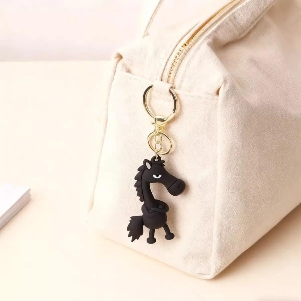 Chinese Mascot Dolls Horse Pendant Keychain Cartoon Car Key Chains  Christmas Gifts