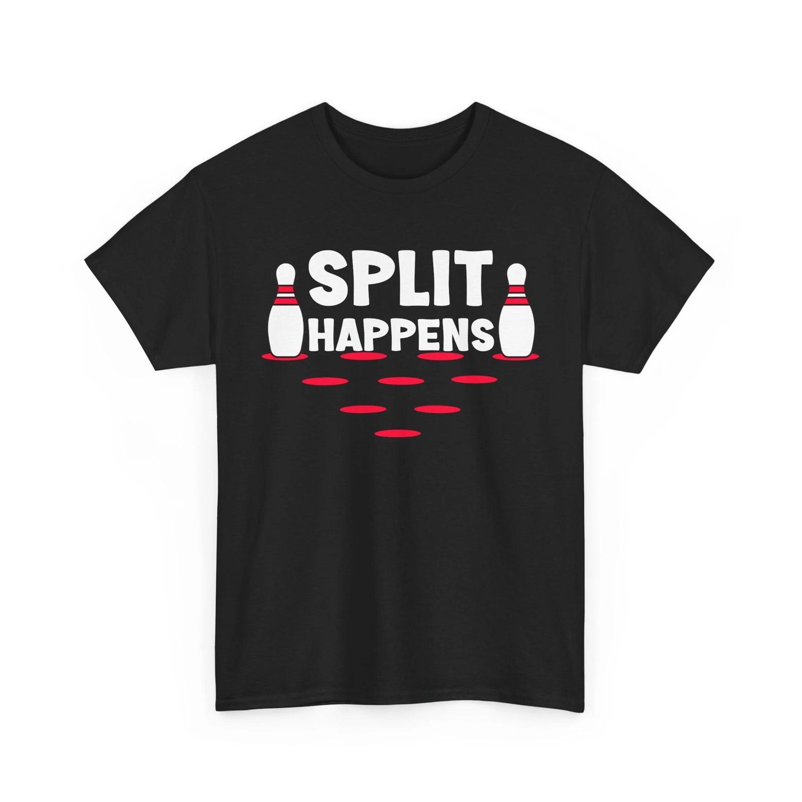 Bowling T shirt, Split Happens Bowling Lovers Bowler Women Men Shirt M