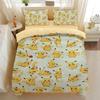 Anime Gengar P-Pokemon Steppdecke Bettbezug Kissenbezug 3D Gedruckt Pikachu Bettwäsche Set Kinder Bettbezug Mädchen Jungen Urlaubsgeschenke