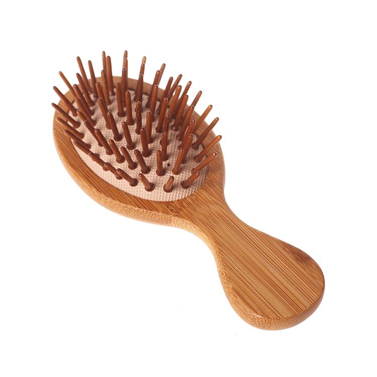 Detangling Hair Wooden Brush Soft Goat Hair Brush Head Massage Portable Comb Baby Cute Hair Bath Brush Comb Set