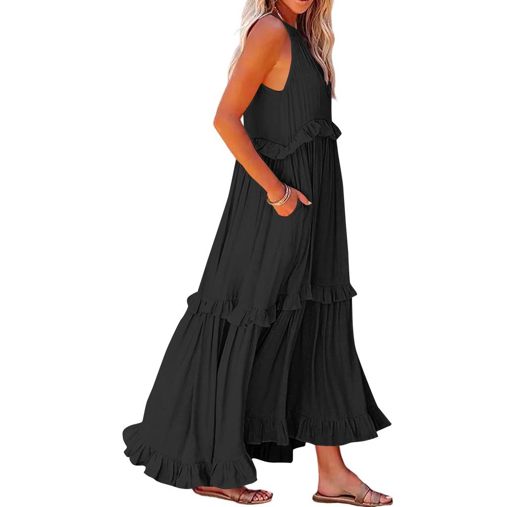 Women's Summer Long Dress Big Swing Beach Dress