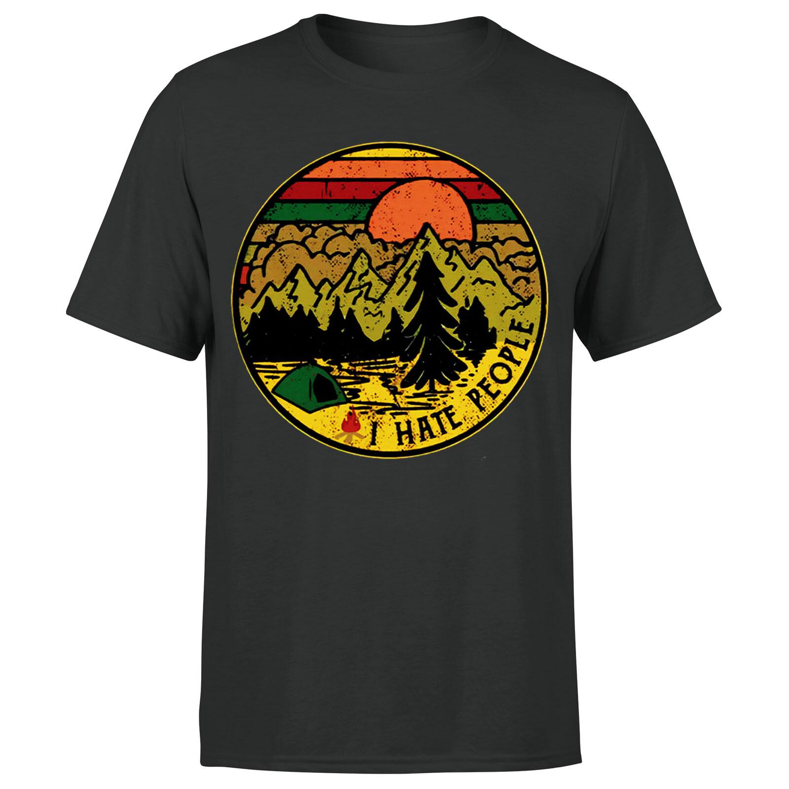 Camping I Hate People Camp Hike Hiking Funny Joke Retro Top Mens T-Shirt Mens Womens Tees Top P1 OR A M