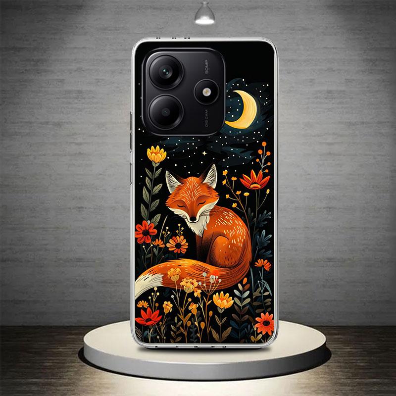 Animal Fox Phone Case Cover for Xiaomi Redmi Note 10 11 12 13 14 Pro Plus 14S 13 12S 11S 11T 11E 10S Soft Coque Redmi Note 10 11