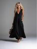 2026 Euro-American Deep V-Neck Sleeveless Pocket Long Dress
