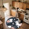 Flat Style Cat,Round Area Rug,Carpet Rug for Living Room Bedroom Sofa Playroom Decor,Non-slip Floor Mat