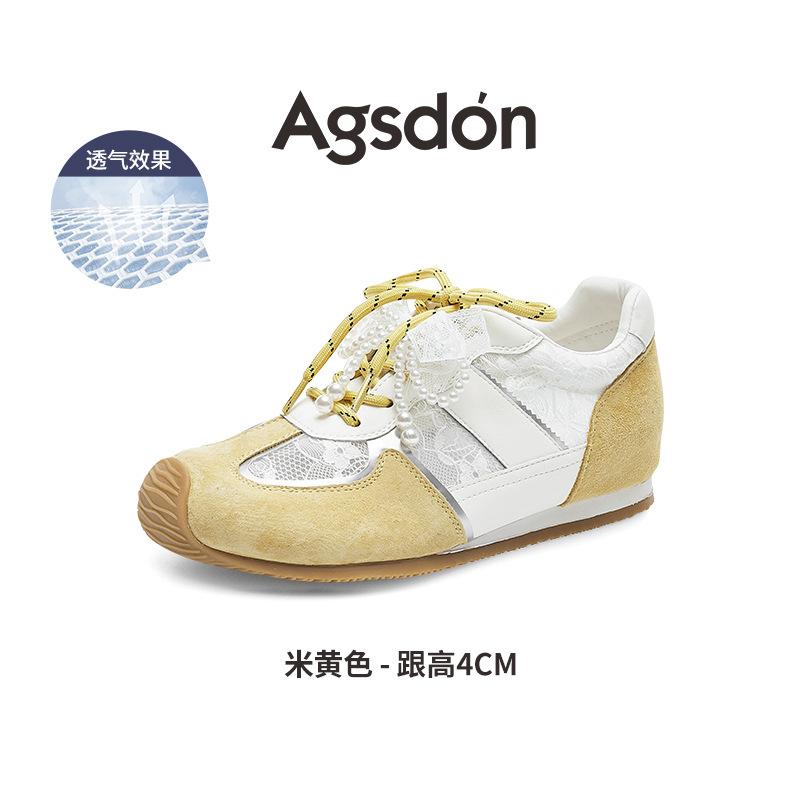 Augustine Soft-soled Ballet Training Shoes Women's 2025 New Summer Lace Mesh Forrest Gump Sports and Leisure Shoes