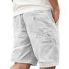 Herren Vintage Cord Cargoshorts, Modische Mehrzwecktaschen Gesticktes Etikett Lässige Kurzhosen