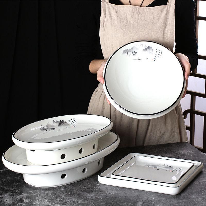 Zhi Shi Unregelmäßige Keramik-Servierplatte für den Restaurantgebrauch