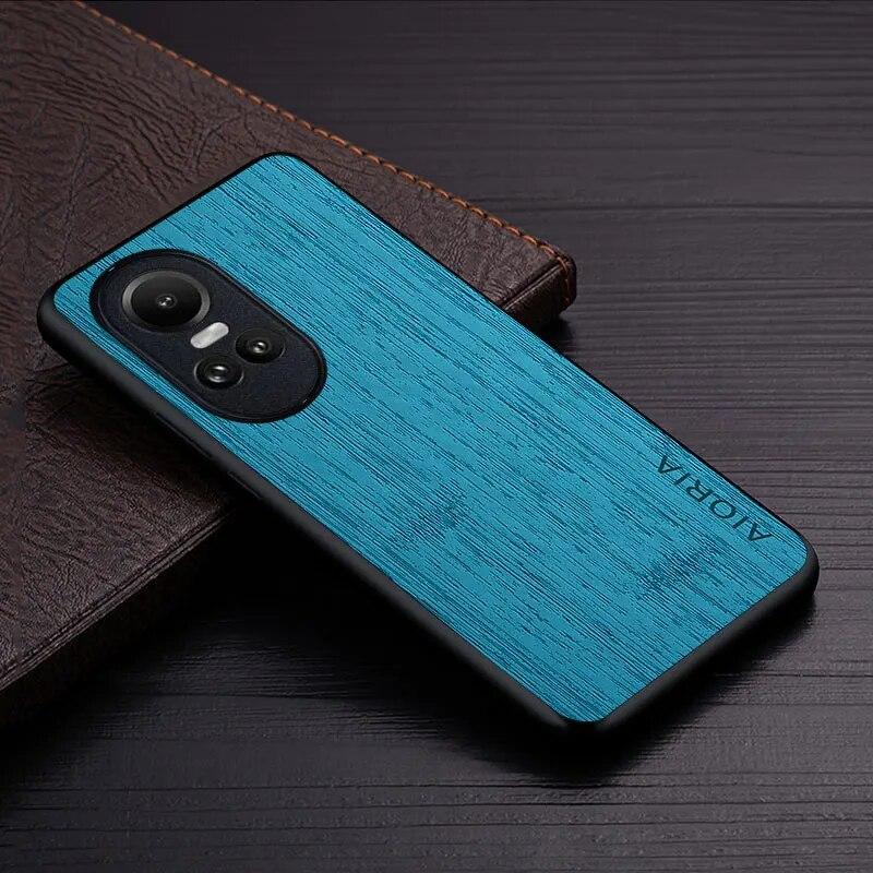 Veske til Oppo Reno 10 Pro Reno10 Pro Plus 5G funda bambus tremønster Luxury Leather phone coque for oppo reno 10 pro case capa