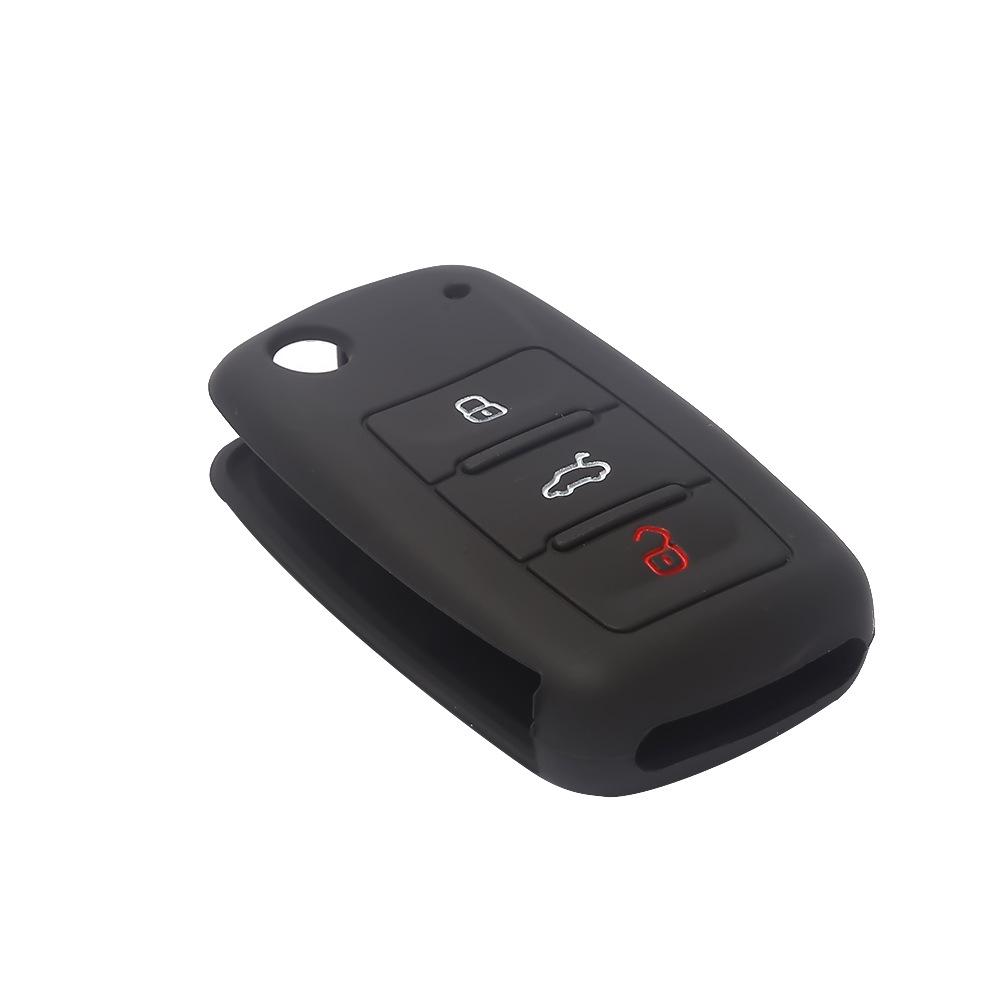 Suitable for Volkswagen Bora Santana Golf Car Silicone Key Cover Soft Rubber Key Bag Remote Control Protective Cover