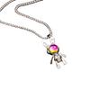 Long Mechanical Space Rabbit Necklace, Cartoon Colorful Gemstone Rabbit Head Pendant, Movable Limbs, High-End Punk Accessories