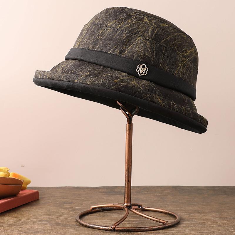 

Осень и зима новая теплая шляпа-панама женская пожилая темпераментная шляпа-ведро для матери модная универсальная шляпа для лица one size fits all чёрный