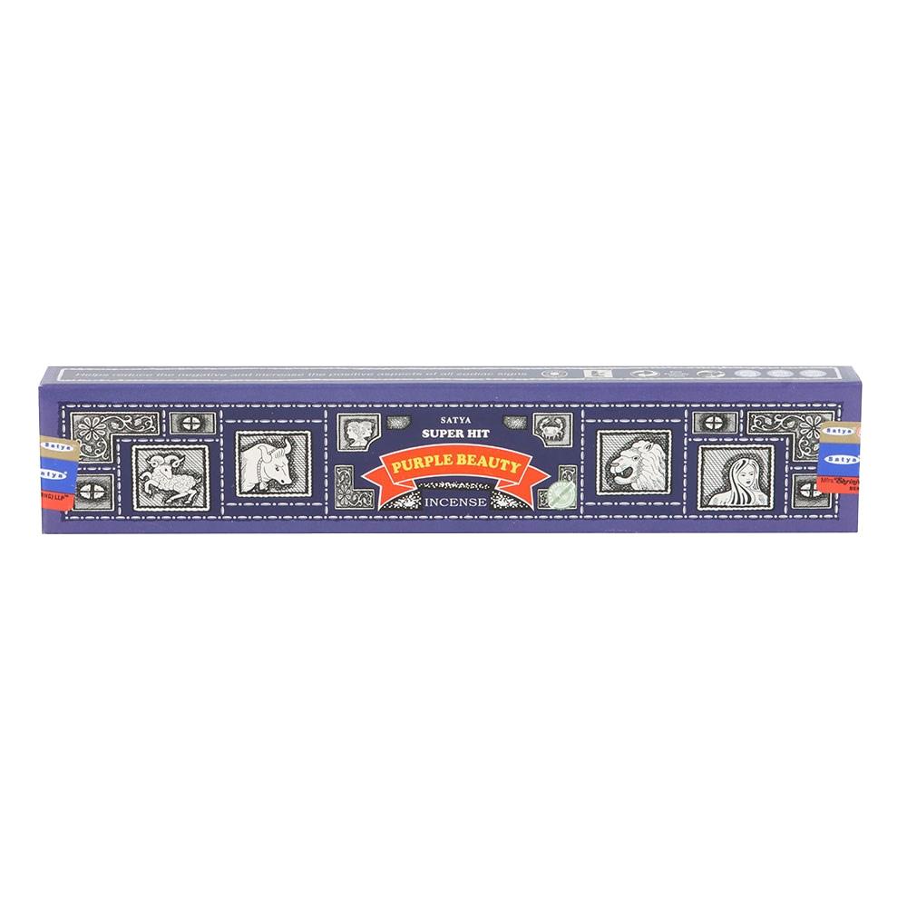 Satya Purple Beauty Super Hit Incense Sticks (Pack of 12)