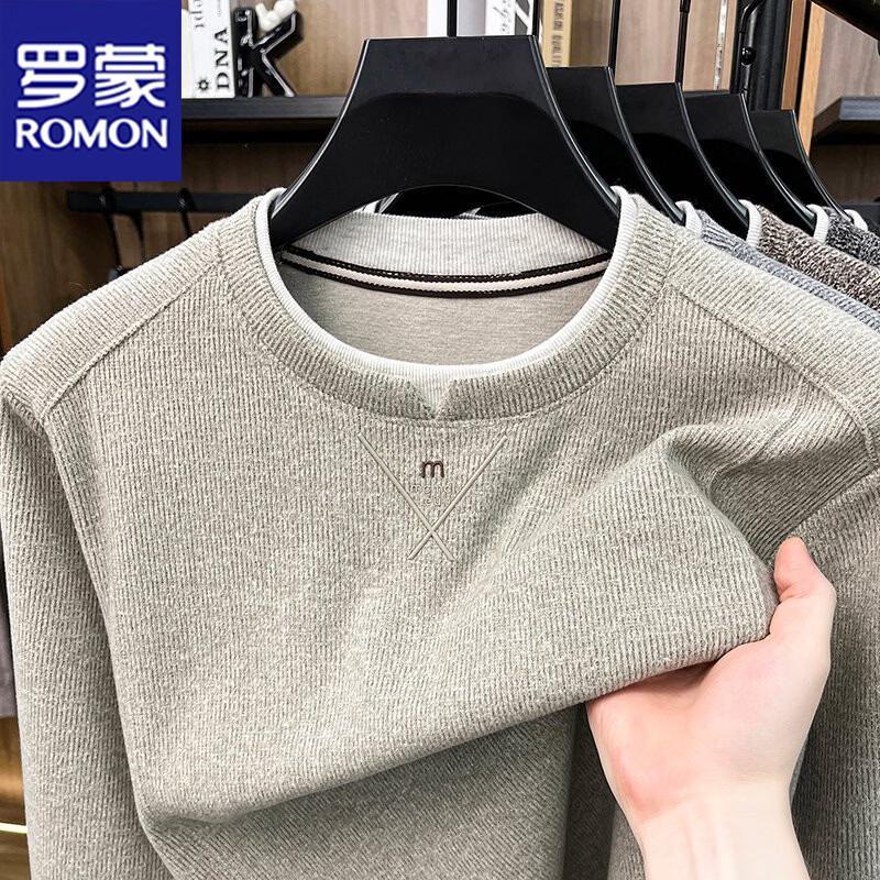 ROMON Men's Casual Crewneck Pullover Sweatshirt