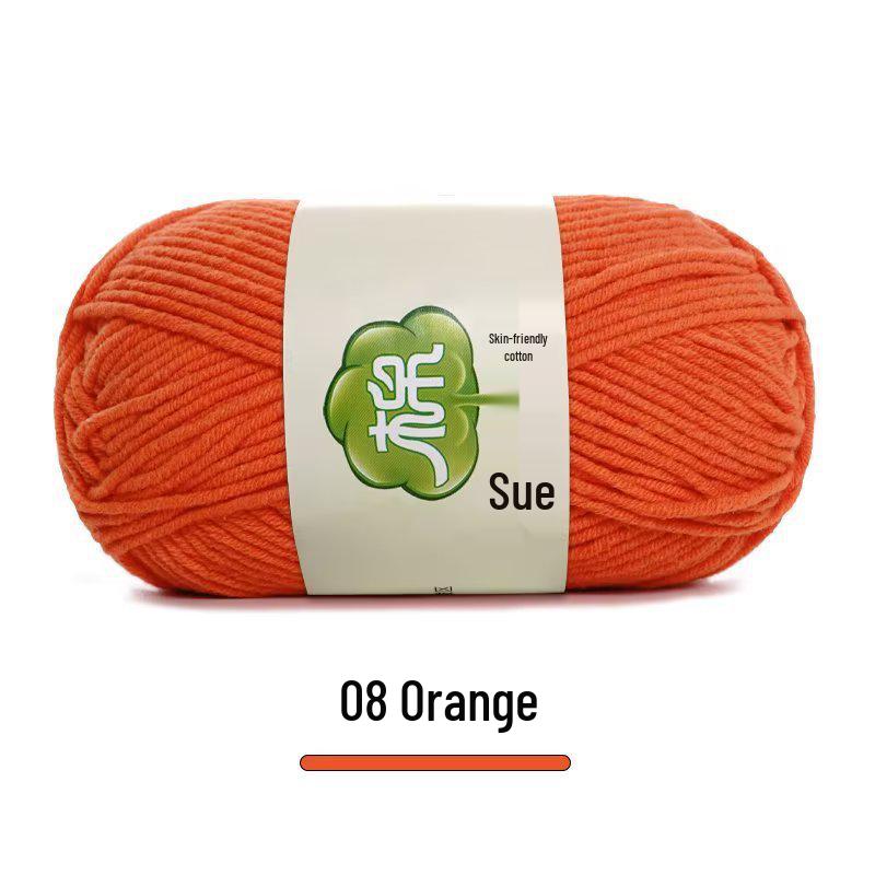 Suhe 5-Ply Combed Cotton Yarn for Children's Hand-Knitted Dolls & Blankets