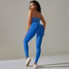 European and American seamless back neck sports underwear yoga suit fitness bra yoga pants two-piece set women