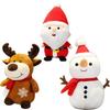 Cute And Cuddly Christmas Plush Santa Elk Snowman Doll Ideal For Holiday Decor