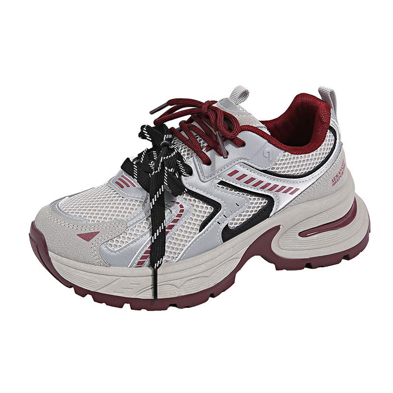 Is the new dad shoes female autumn students running sports thick soles increase height leisure street shot S