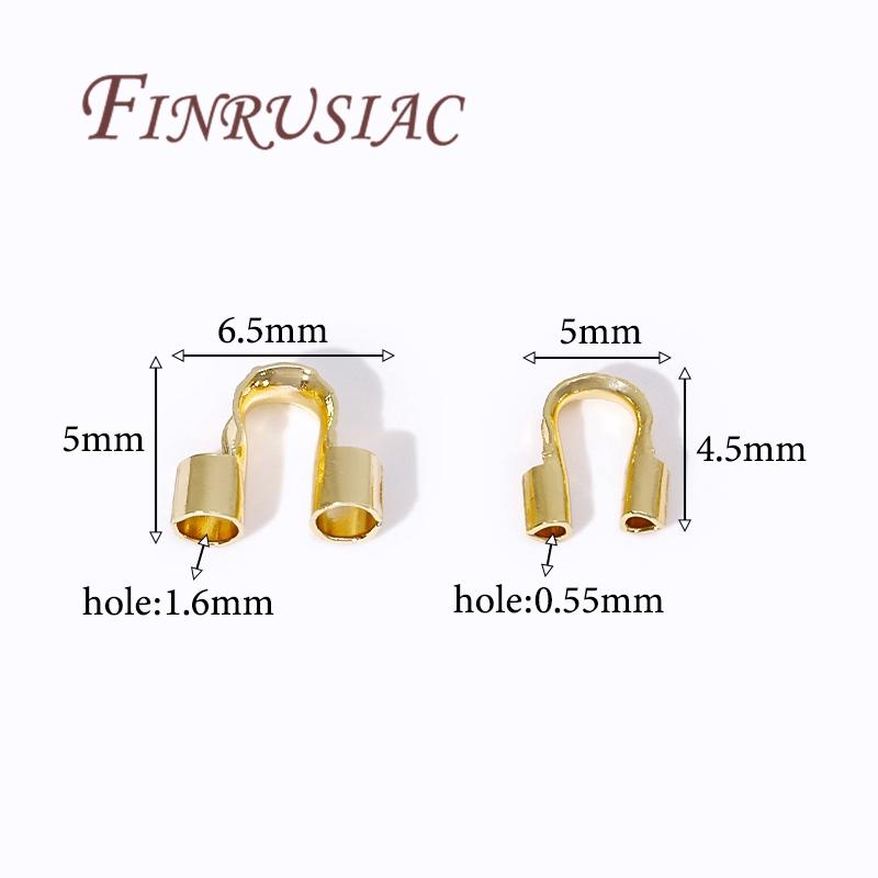 14K Gold Platinierte Drahtschutzhüllen Drahtschutz Wächter Schutzschleifen U-Form Zubehör,Verschlüsse Verbinder Für Schmuckherstellung