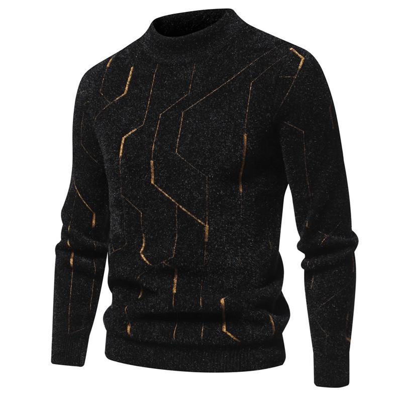 

Hot Sale, Autumn and Winter New Printed Crew Neck Sweater, Men s Bottom Knitted Sweater Sweater M