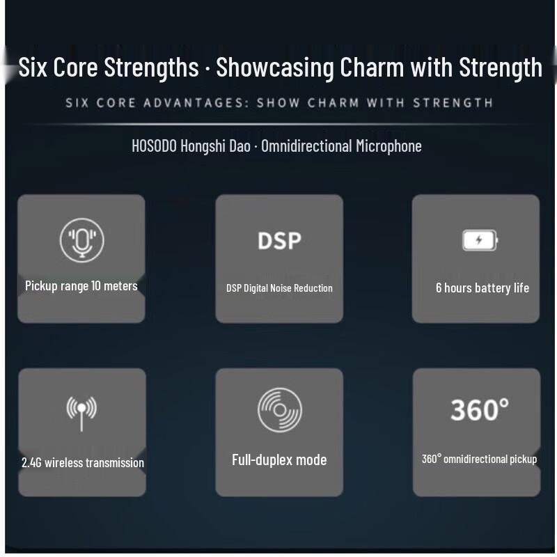 HOSODO M8100WB 2.4G Wireless USB Omnidirectional Conference Microphone (CN version)