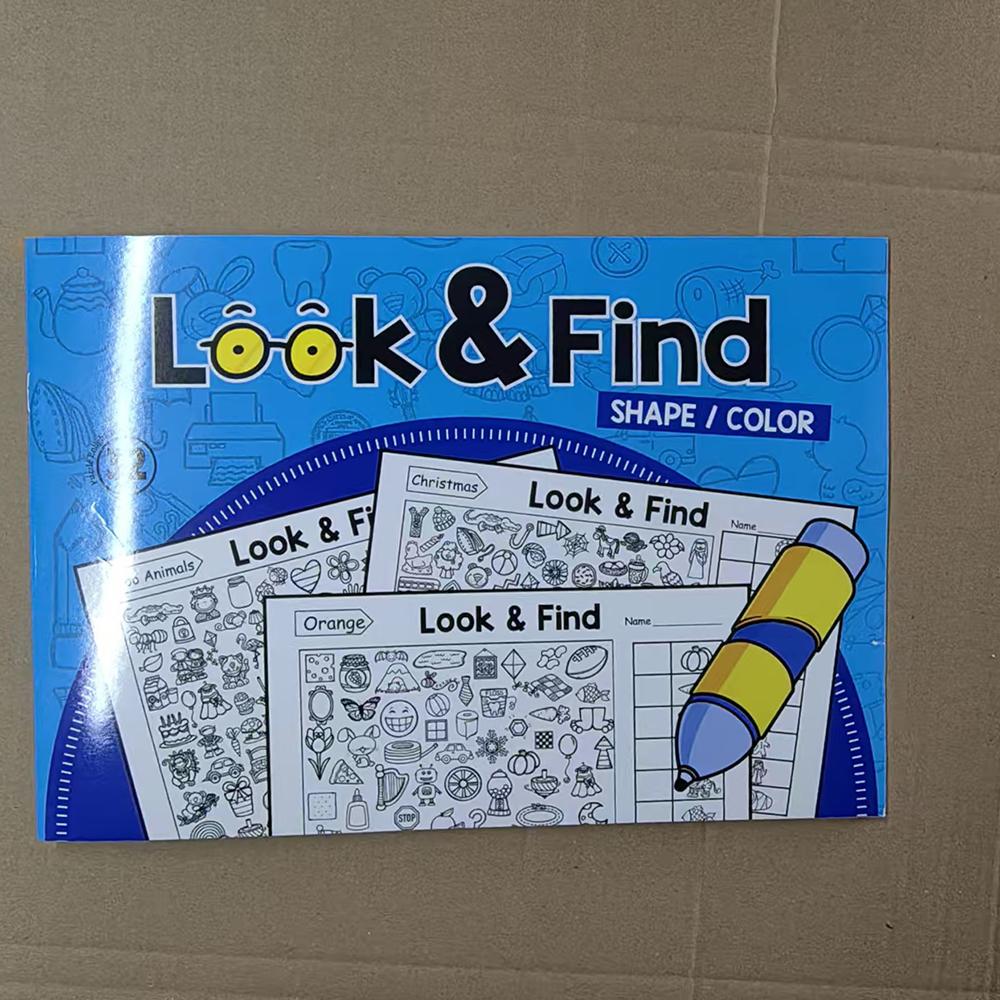 Нетоксичная книга-занималка «Найди и покажи» Скрытые предметы Раскраска Наблюдательность Возраст 3+
