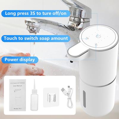 380ML Touchless IPX5 Waterproof Wall-Mounted ABS Material New Electric Automatic Smart Sense Soap Dispenser for Bathroom Kitchen