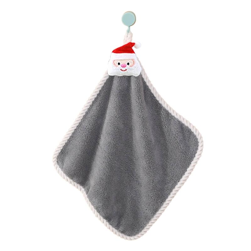 Christmas Themed Hand Towel for Home Bathroom Kitchen Washcloths Soft Comfortable Strong Absorbent Washing Hand Towel