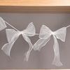 12Pcs Ribbon Bow Hanging Flags Sweet Hanging Banner New Bowknot Garland  Room Wall
