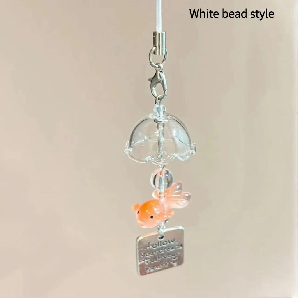 Fantasy Goldfish Wind Chime Phone Case Card Holder, Accessory, CCD Camera Hanging Ornament, DIY Creative Handmade Hanging Cord