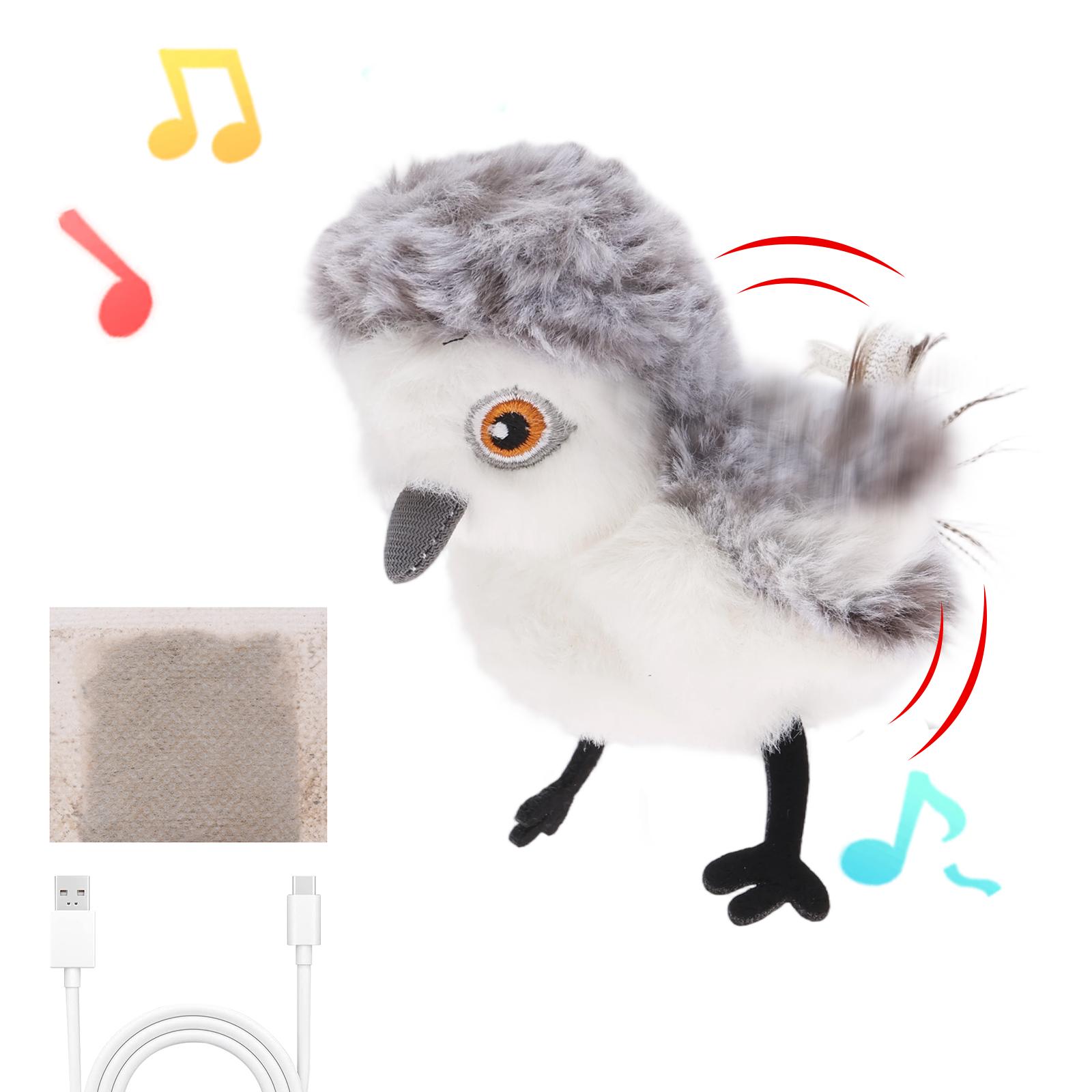 Flapping Sandpiper Cat Toy Interactive Electric Fluttering Sparrow Realistic Bird Flying Toys Engaging Pet Play Accessory