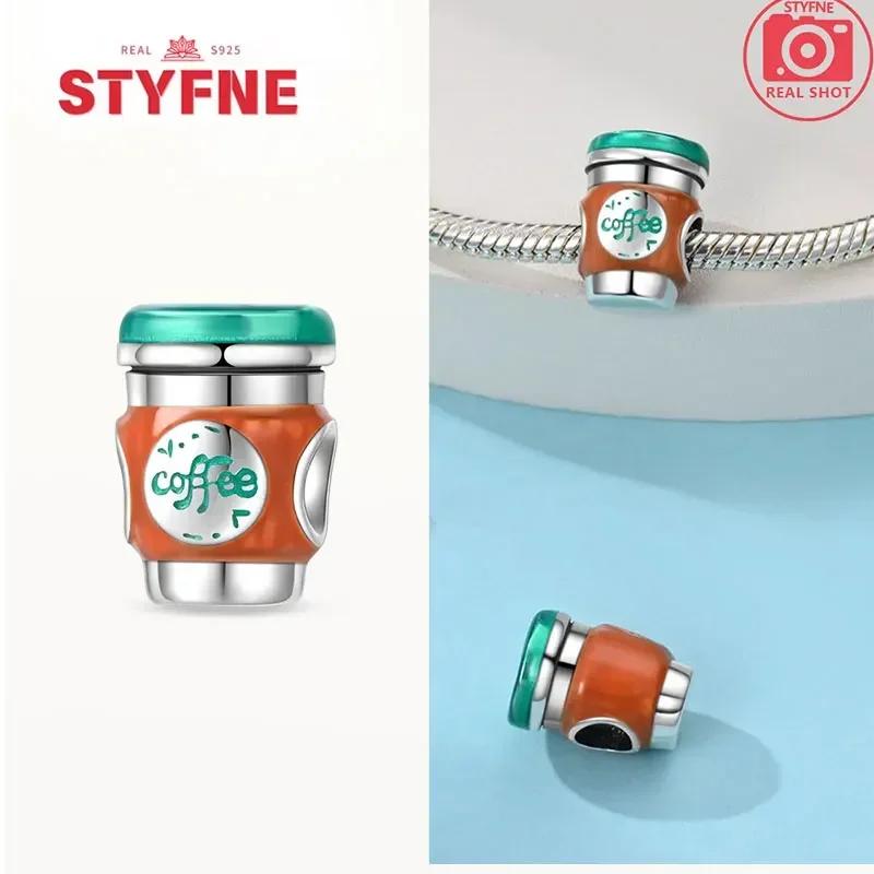 Coppermoe Paw Coffee Cup Beads Pendant Fit Charmscopper Original Bracelet For Women Fine Jewelry Diy Gifts