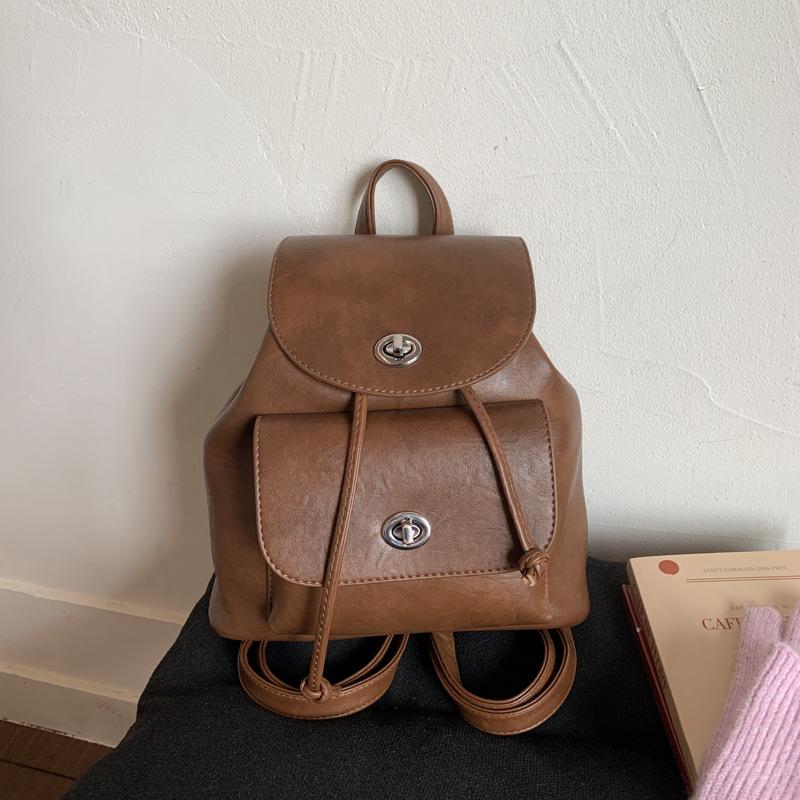 Retro Backpack Large Capacity Bag Fashionable Backpack Outdoor Commuter Bag Going Out Travel Small Bag